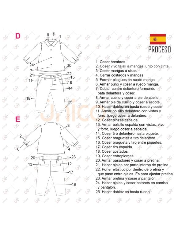 MOLDE CONJUNTO BASICO BEBE 2205