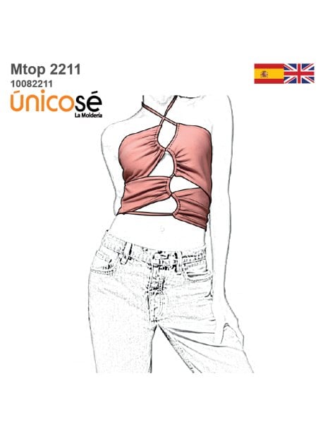 MOLDE TOP CON CRUCES MUJER 2211