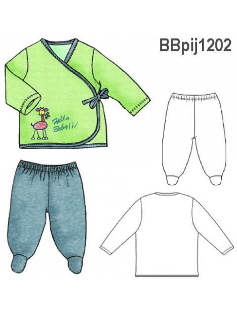 MOLDE: PIJAMA BATITA BEBE 1202