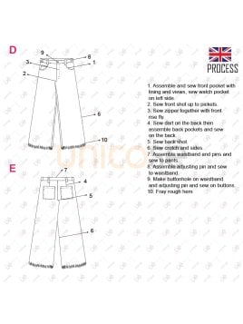 MOLDE PANTALON JEANS MUJER 2102IN