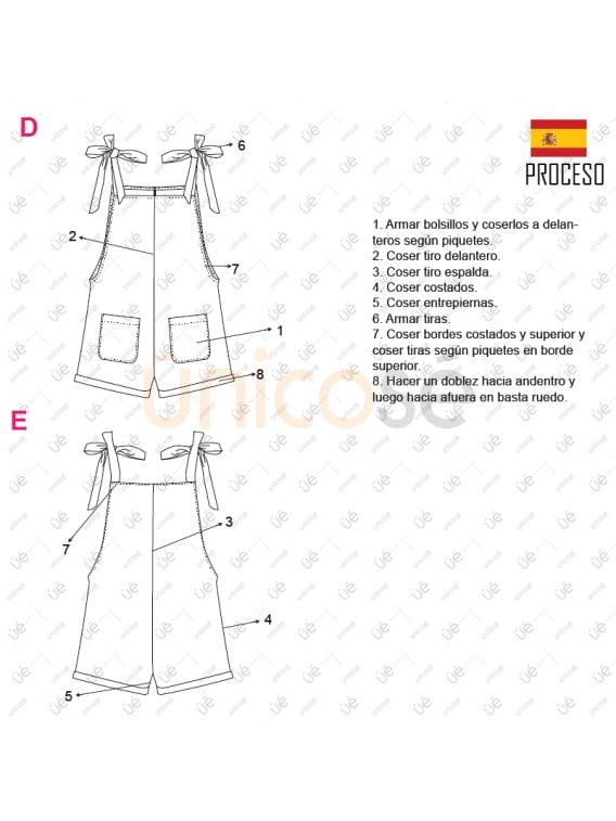 MOLDE ENTERITO CORTO MUJER 2209