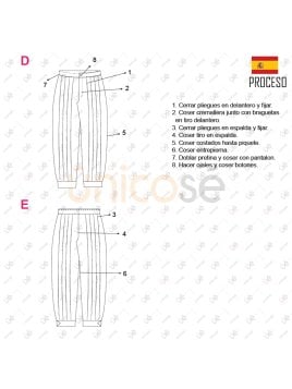 MOLDE PANTALON BOMBACHO DANZA RT 2227