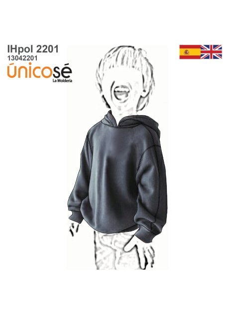 MOLDE POLERON OVERSIZE NIÑO 2201
