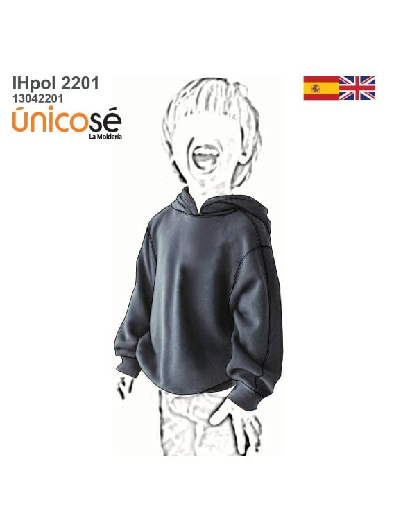 MOLDE POLERON OVERSIZE NIÑO 2201