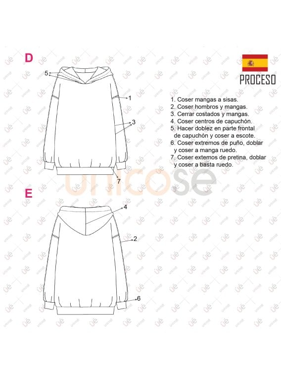 MOLDE POLERON OVERSIZE NIÑO 2201