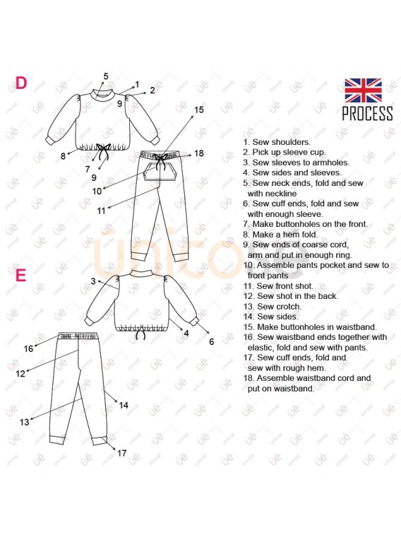 MOLDE BUZO JOGGING NIÑA 2201