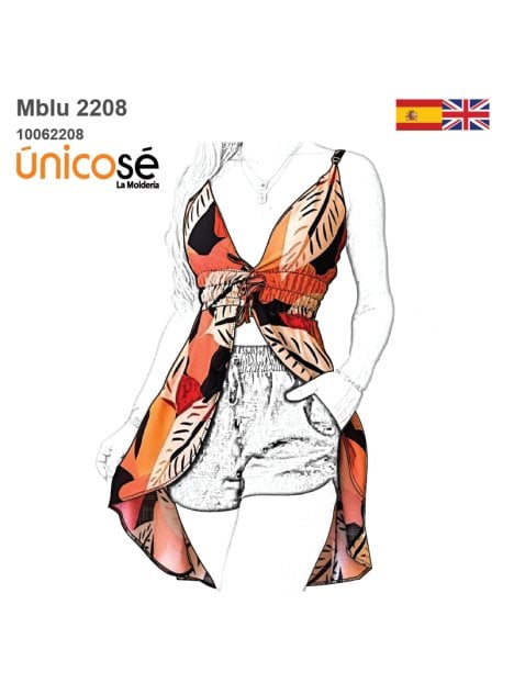 MOLDE BLUSA TOP LARGA MUJER 2208