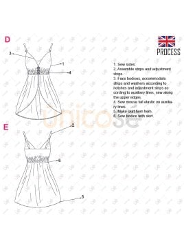 MOLDE BLUSA TOP LARGA MUJER 2208