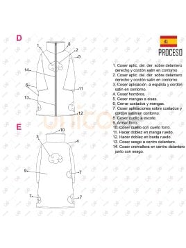 MOLDE DISFRAZ CAPA ANIME 2101AD