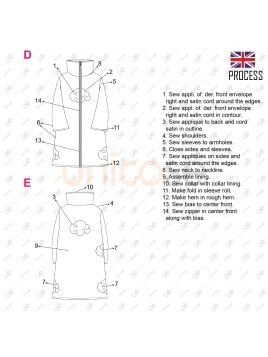 MOLDE DISFRAZ CAPA ANIME 2101AD