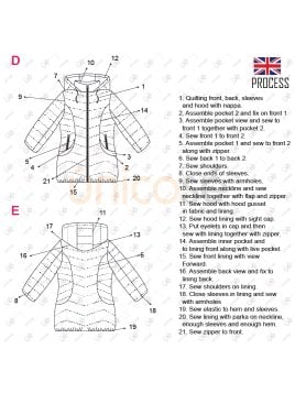MOLDE PARKA LARGA MUJER 2204