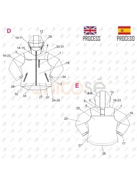 MOLDE PARKA TRABAJO MUJER RT 2229
