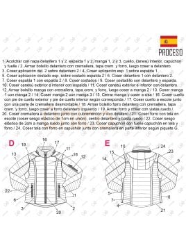 MOLDE PARKA TRABAJO MUJER RT 2228