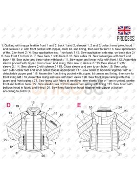 MOLDE PARKA TRABAJO MUJER RT 2228