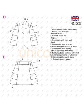 MOLDE FALDA CORTA MUJER 2209