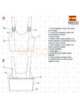 MOLDE TOP TIRANTES CON AJUSTE MUJER 2213