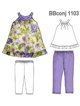 CONJUNTO BEBE, VESTIDO CORTO 