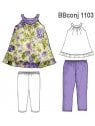 CONJUNTO BEBE, VESTIDO CORTO 