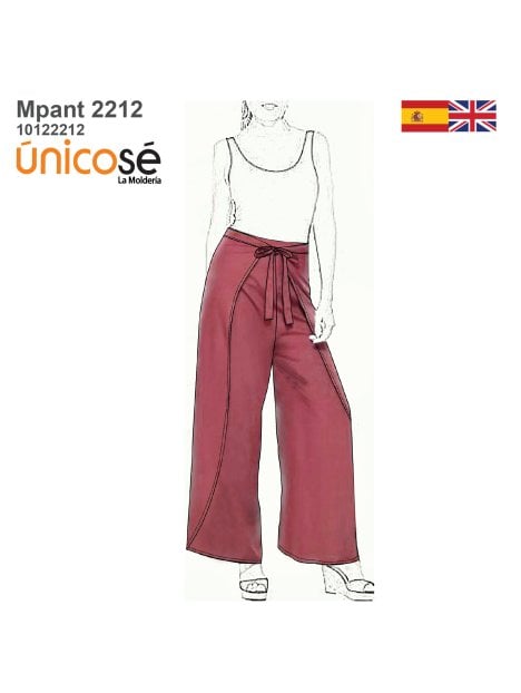MOLDE PANTALON PAREO MUJER 2212