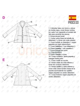 MOLDE CHAQUETA BLAZER MUJER 2208
