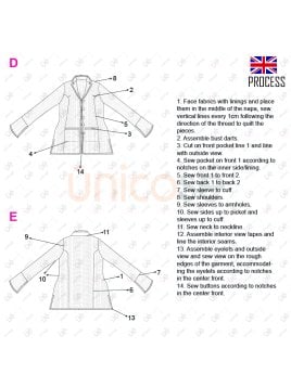 MOLDE CHAQUETA BLAZER MUJER 2208