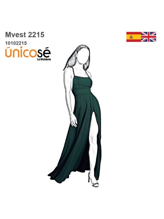 MOLDE VESTIDO LARGO MUJER 2215