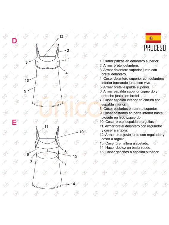 MOLDE VESTIDO CORTO MUJER 2211