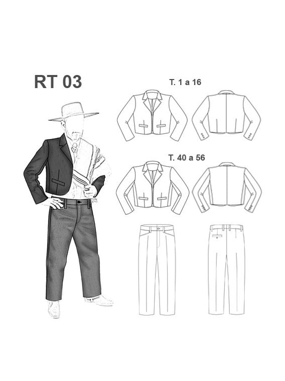 TRAJE HUASO ELEGANTE RT 0903