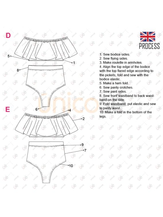 MOLDE TRAJE DE BAÑO 2 PIEZAS MUJER 2207