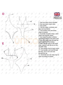 MOLDE TRAJE DE BAÑO 3 PIEZAS MUJER 2206