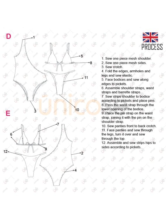 MOLDE TRAJE DE BAÑO 3 PIEZAS MUJER 2206