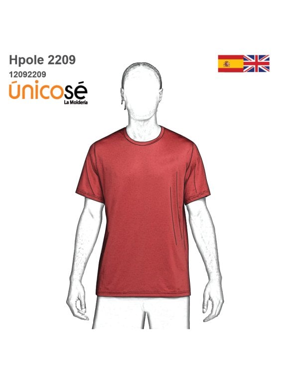 MOLDE POLERA BASICA HOMBRE 2209