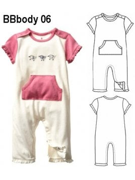 ENTERITO BOLSILLO BEBE, MANGA CORTA