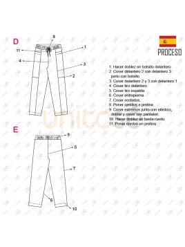 MOLDE PANTALON CARGO MUJER 2213