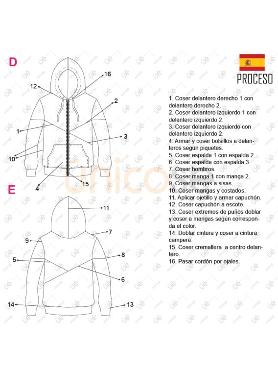 MOLDE CHAQUETA CORTES HOMBRE 2206