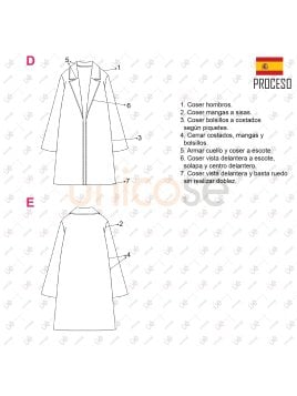 MOLDE ABRIGO TAPADO MUJER 2208