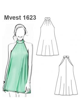 VESTIDO ESCOTE HALTER CORTO MUJER