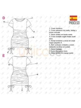 MOLDE VESTIDO CORTO MUJER 2214