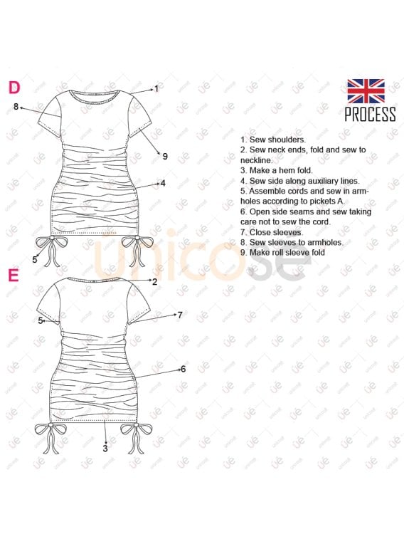 MOLDE VESTIDO CORTO MUJER 2214