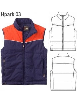 PARKA CORTES HOMBRE, BOLSILLOS DELANTERO