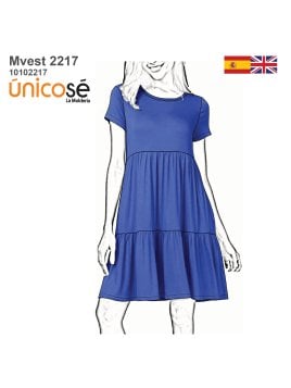 MOLDE VESTIDO BASICO MUJER 2217