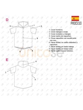 MOLDE CAMISA CON CAPUCHA HOMBRE 2202