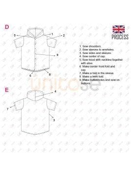MOLDE CAMISA CON CAPUCHA HOMBRE 2202