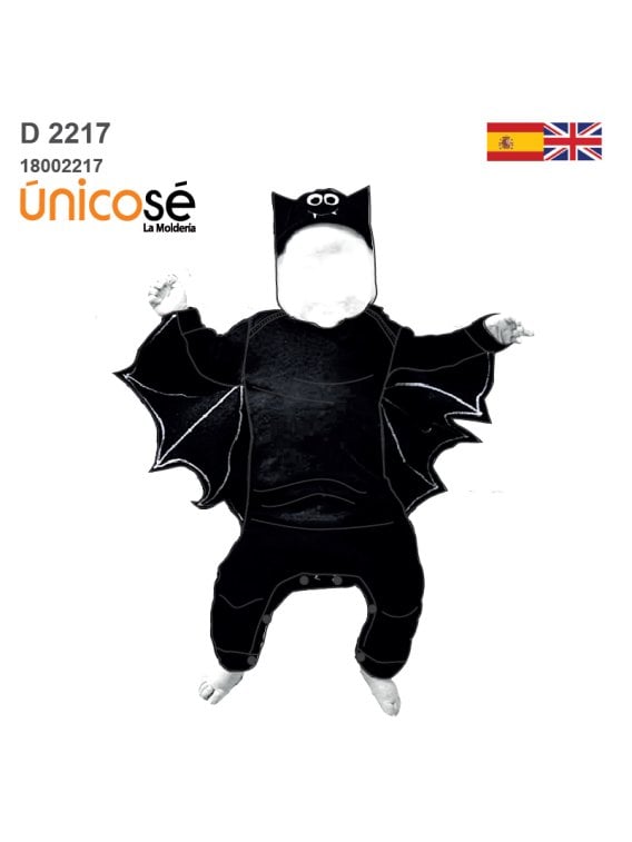 MOLDE DISFRAZ DE MURCIELAGO BEBE 2217