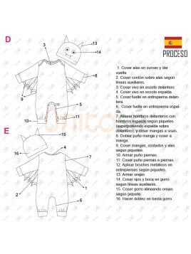 MOLDE DISFRAZ DE MURCIELAGO BEBE 2217