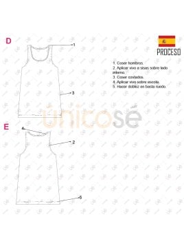 MOLDE POLERA MUSCULOSA NIÑA 2201