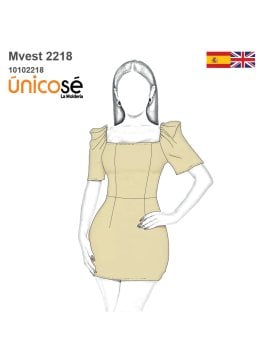 MOLDE VESTIDO CORTO MUJER 2218