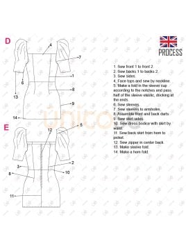 MOLDE VESTIDO CORTO MUJER 2218