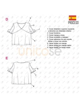 MOLDE POLERA CORTES MUJER 2202