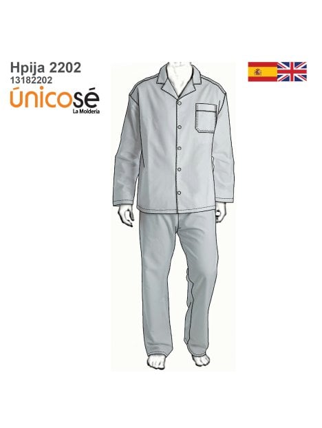 MOLDE PIJAMA CLASICO HOMBRE 2202